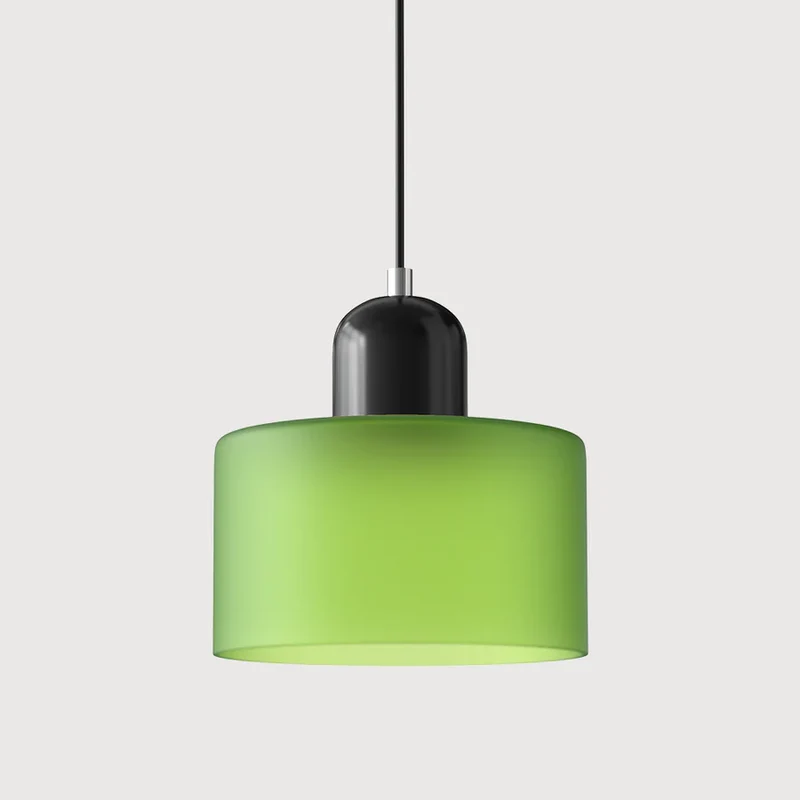 Luminaire Scandinave En Verre Coloré Long
