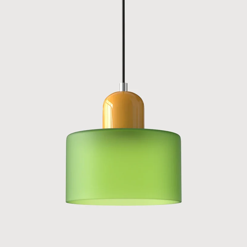 Luminaire Scandinave En Verre Coloré Long