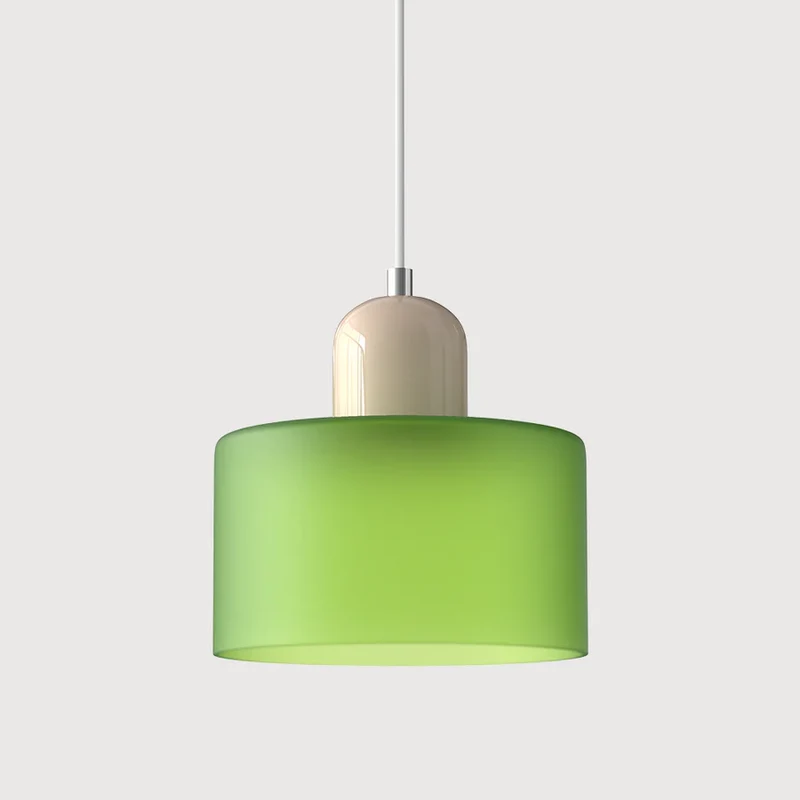 Luminaire Scandinave En Verre Coloré Long
