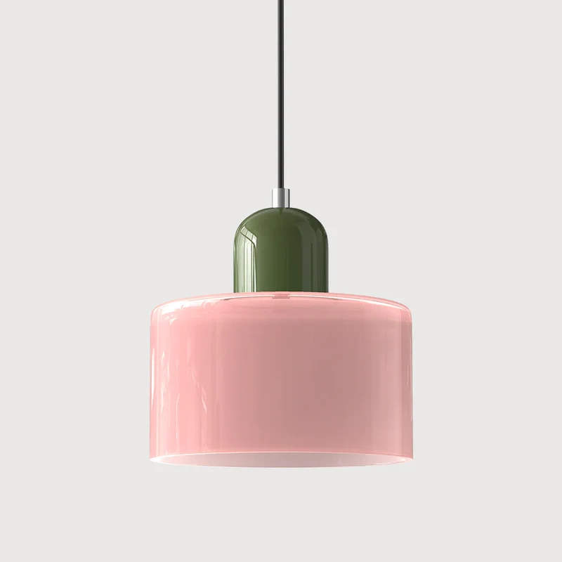 Luminaire Scandinave En Verre Coloré Long