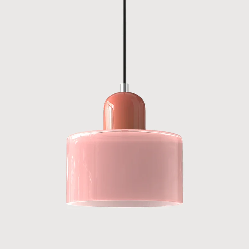 Luminaire Scandinave En Verre Coloré Long