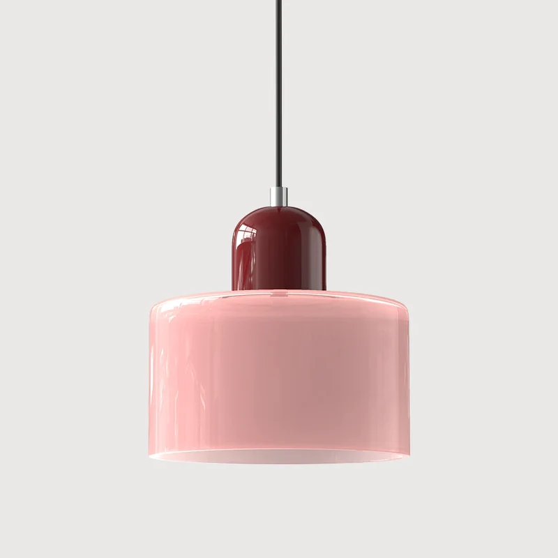 Luminaire Scandinave En Verre Coloré Long