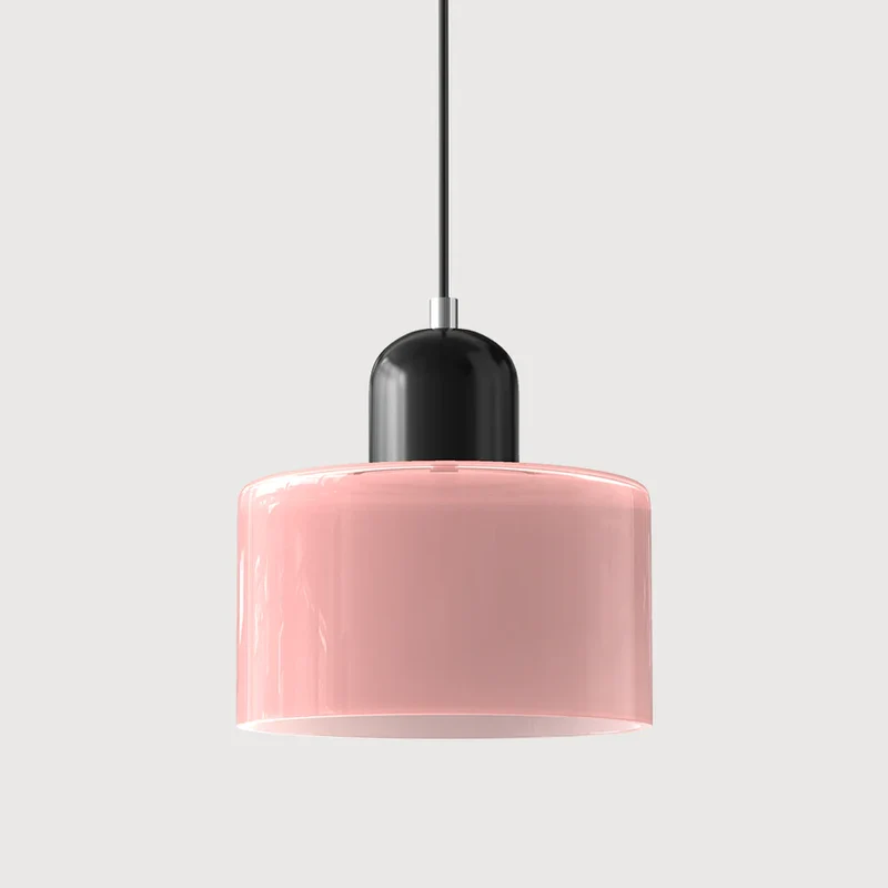 Luminaire Scandinave En Verre Coloré Long