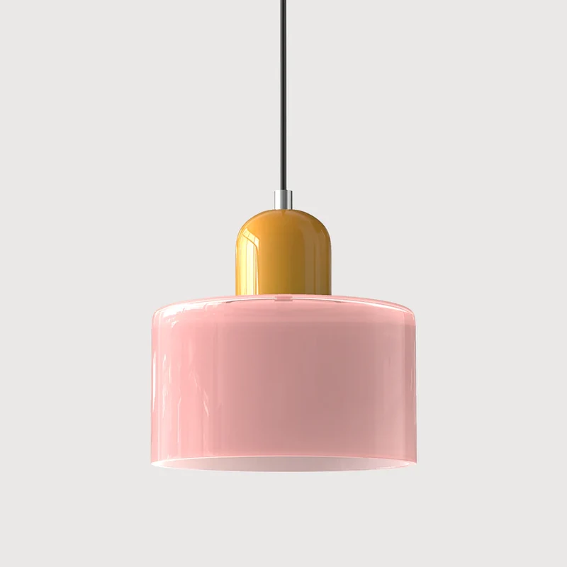 Luminaire Scandinave En Verre Coloré Long