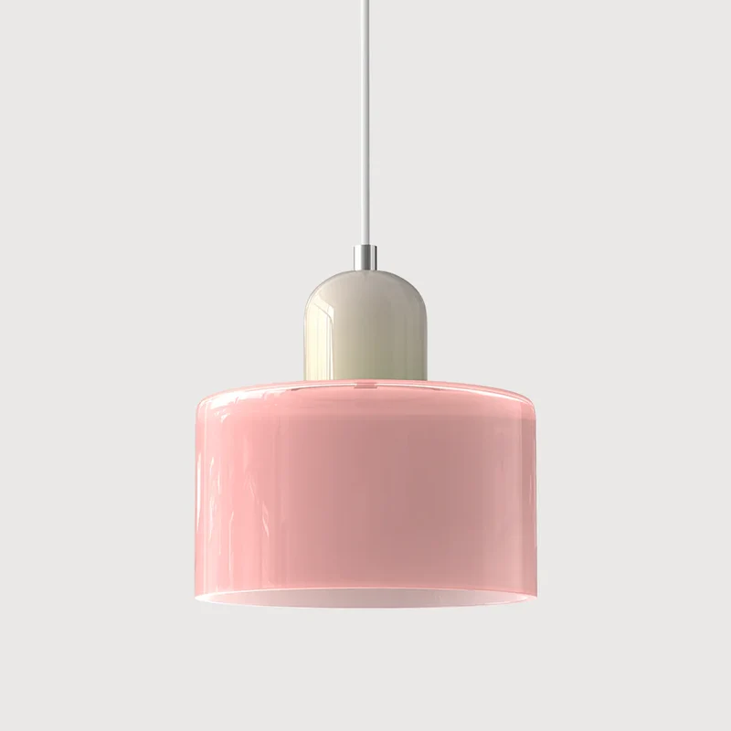 Luminaire Scandinave En Verre Coloré Long
