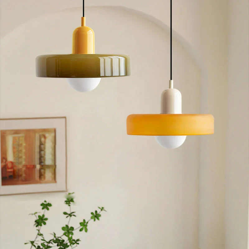 Luminaire Scandinave En Verre Coloré