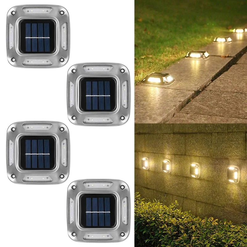 Lot de 4 Spot Solaire LED Orientable pour Jardin