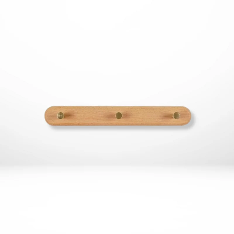 Nástěnný háček minimalistický dřevěný do předsíně