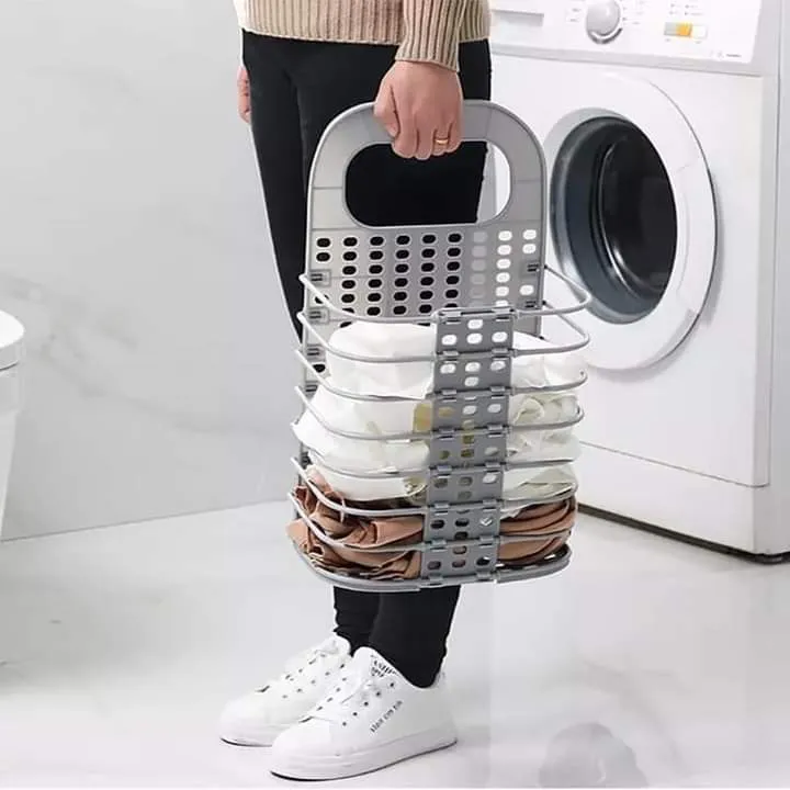 Panier à Linge Pliable Plastique - Rangement Salle de Bain & Chambre