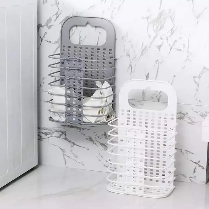 Panier à Linge Pliable Plastique - Rangement Salle de Bain & Chambre