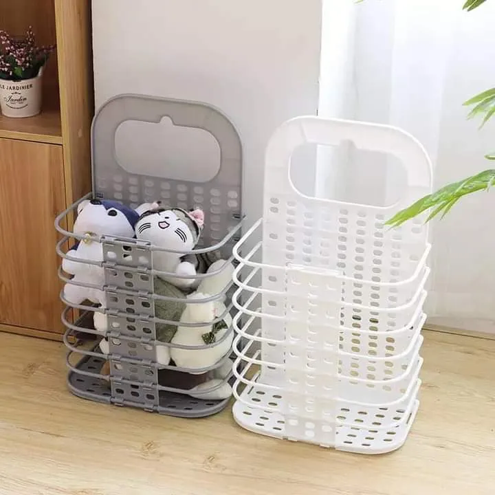Panier à Linge Pliable Plastique - Rangement Salle de Bain & Chambre