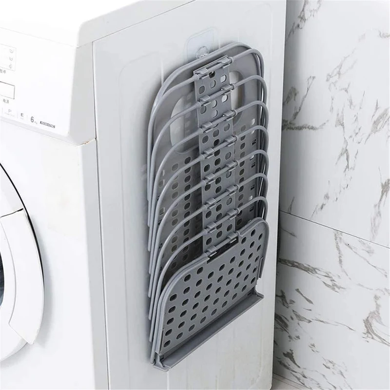Panier à Linge Pliable Plastique - Rangement Salle de Bain & Chambre