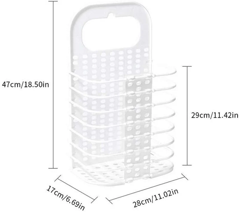 Panier à Linge Pliable Plastique - Rangement Salle de Bain & Chambre