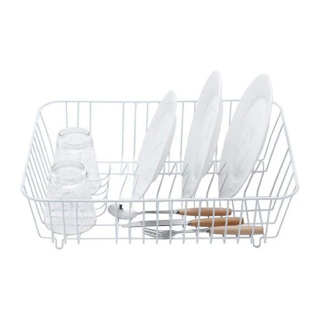 Égouttoir à Vaisselle Premium Blanc 45×32 cm – Rangement Cuisine Familiale | La Boutique Secrète