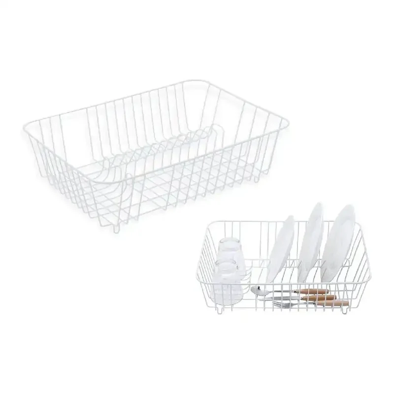 Égouttoir à Vaisselle Premium Blanc 45×32 cm – Rangement Cuisine Familiale | La Boutique Secrète