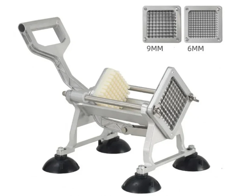 Coupe-Frites Professionnel Acier 3 Lames – 13mm, 9mm, 6mm | Antidérapant Dakar