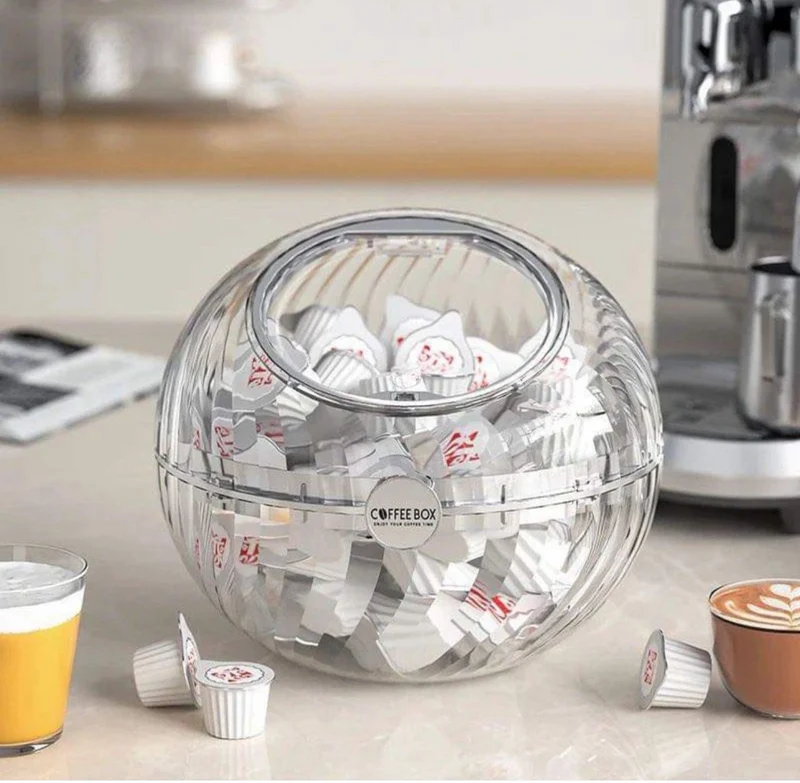 Boîte de Rangement Capsules Café Transparente – Coffee Box XL Premium Dakar