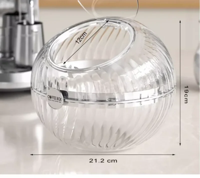 Boîte de Rangement Capsules Café Transparente – Coffee Box XL Premium Dakar