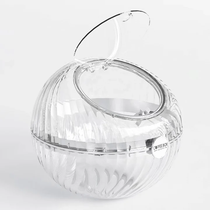 Boîte de Rangement Capsules Café Transparente – Coffee Box XL Premium Dakar