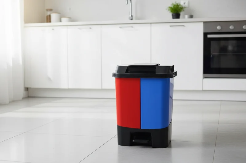 Poubelle Double Compartiment 40L avec Pédale – Tri Sélectif Hygiénique Dakar