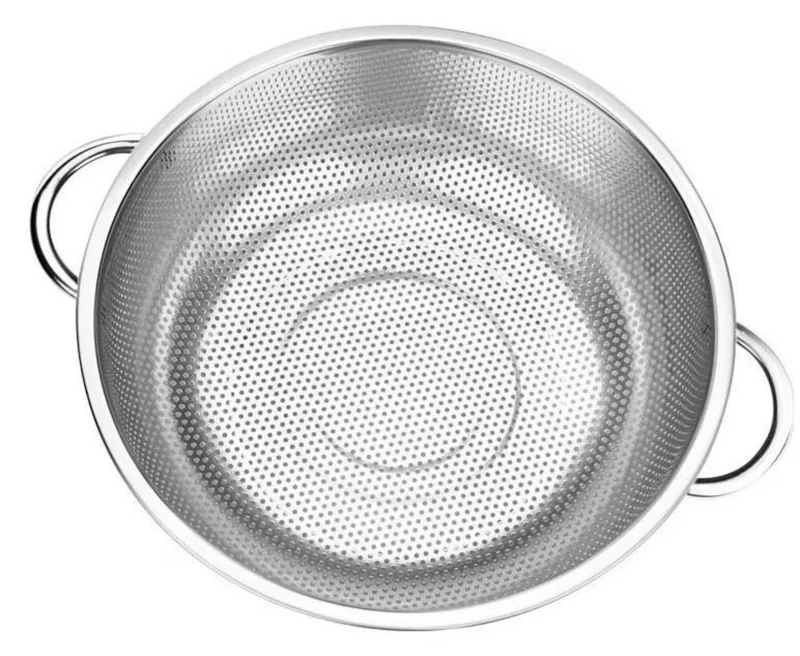 Passoire Inox Perforée – Égouttoir Cuisine Carré & Rond | Acier Inoxydable Premium