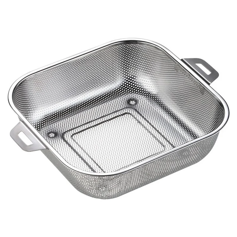 Passoire Inox Perforée – Égouttoir Cuisine Carré & Rond | Acier Inoxydable Premium