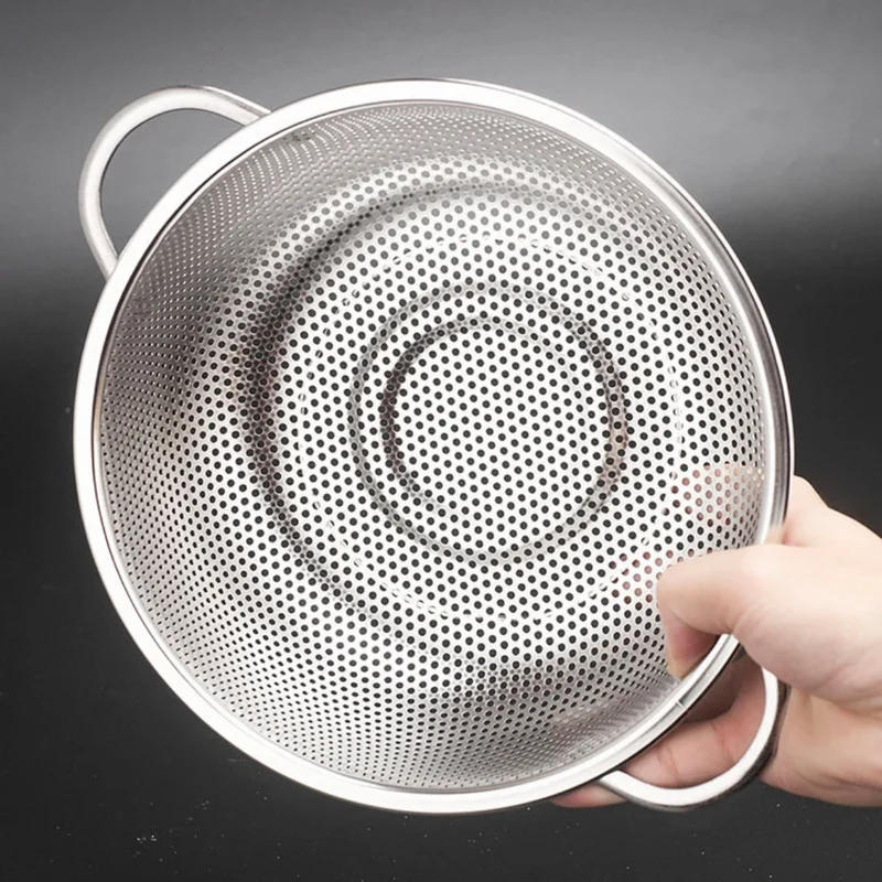 Passoire Inox Perforée – Égouttoir Cuisine Carré & Rond | Acier Inoxydable Premium