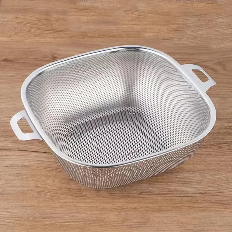 Passoire Inox Perforée – Égouttoir Cuisine Carré & Rond | Acier Inoxydable Premium