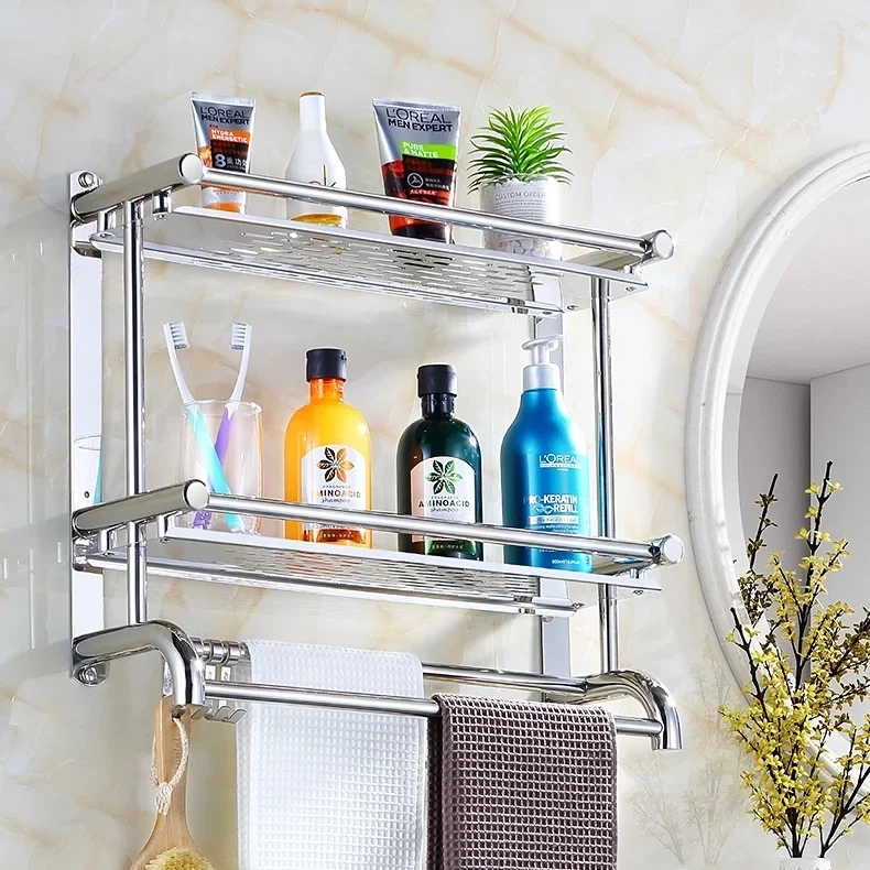 Étagère de Toilette Murale – Rangement Salle de Bain Pratique et Élégant