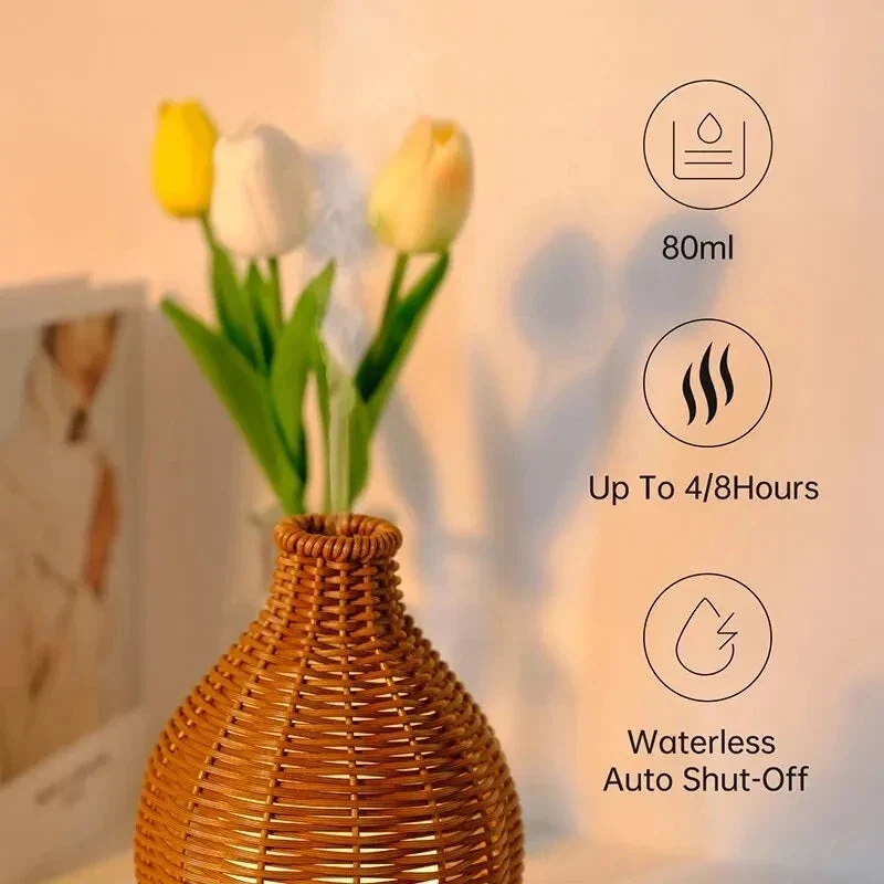 Diffuseur d’Arôme LED Bois Naturel