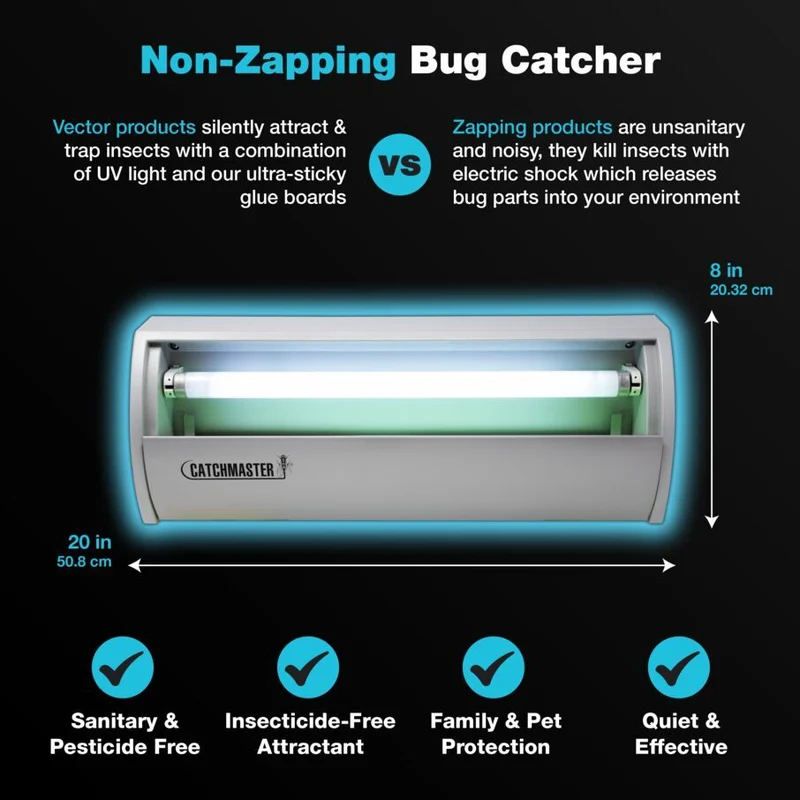Catchmaster Pro Series Vector #911 – Piège à insectes volants UV intérieur
