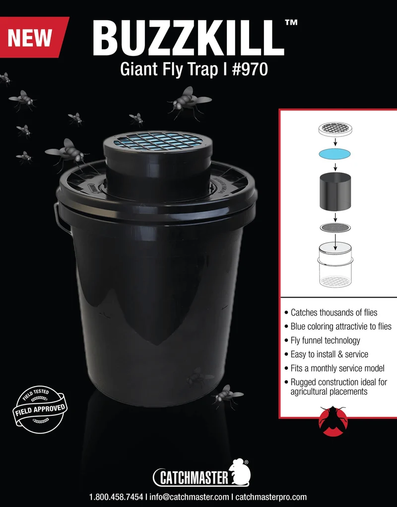 Catchmaster, Piège à Mouches Géant Buzzkill avec 2 Pièges et 4 Attractifs