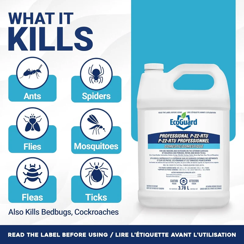 Kit Insecticide Professionnel – ÉCOGUARD P-22 Écoguard + Pulvérisateur Evika 1,5L