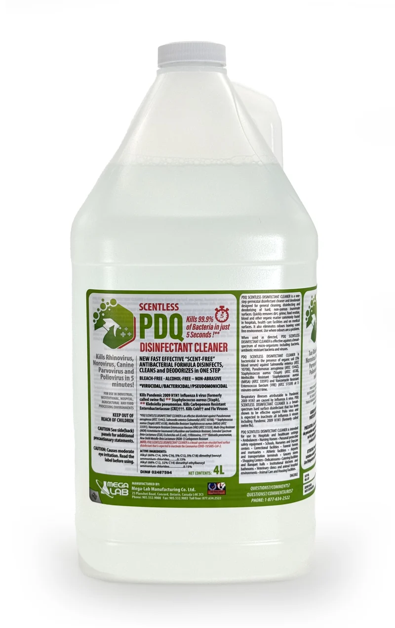 PDQ – Nettoyant désinfectant Virucide et Bactéricide, homologué COVID-19.