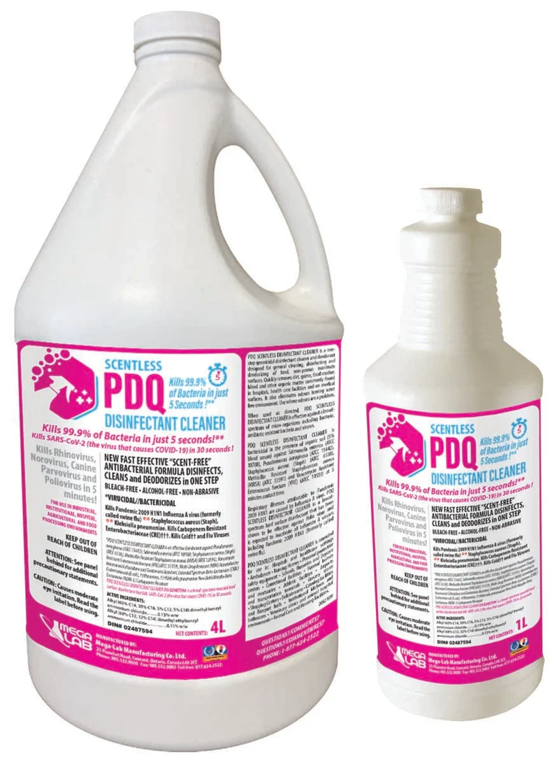PDQ – Nettoyant désinfectant Virucide et Bactéricide, homologué COVID-19.