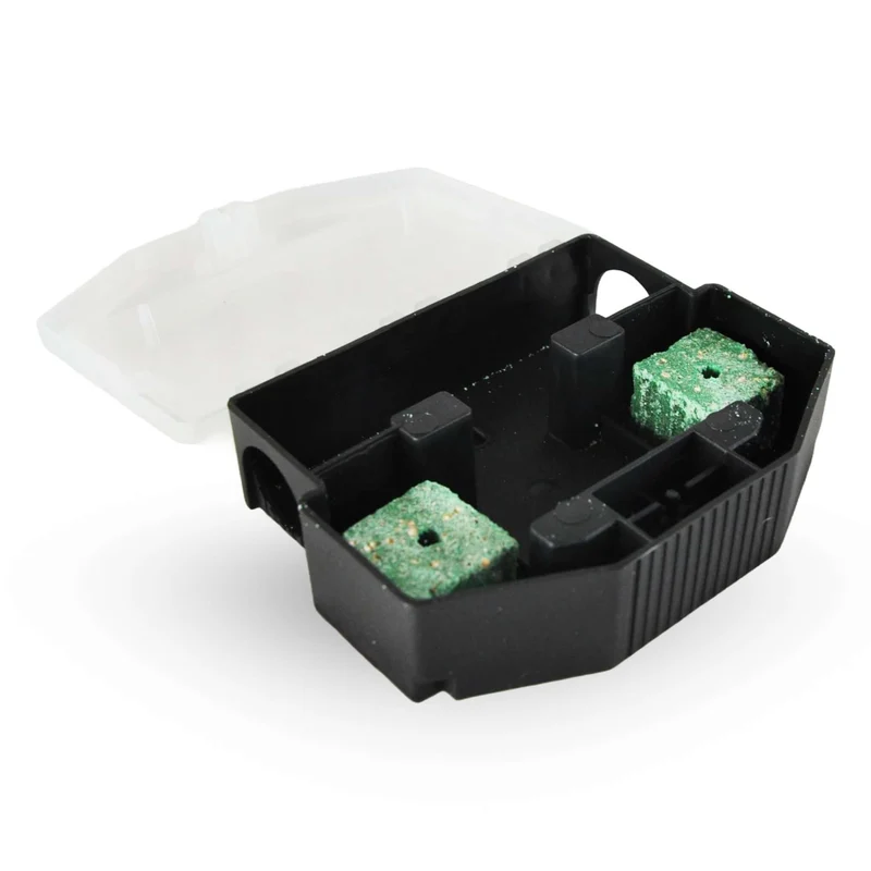 MHOUSE, Station d'Appât Rechargeable pour Souris et Autres Petits Rongeurs (12 appâts)