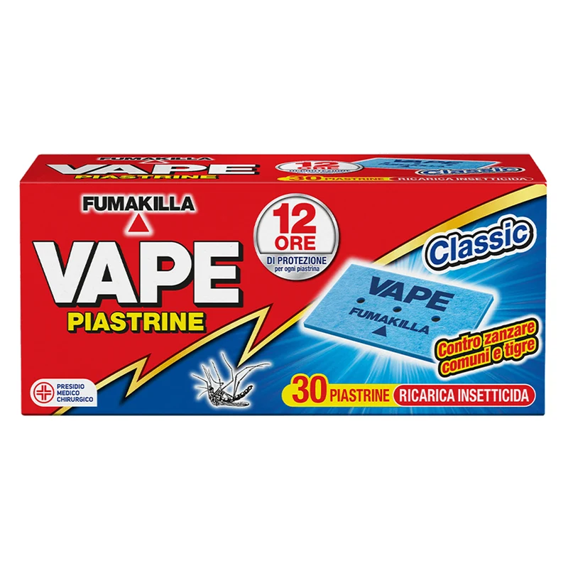 Antizanzare Piastrine Ricarica Cf Da 30 Piastrine - Classiche Vape | Per Uso Agricolo Professionale