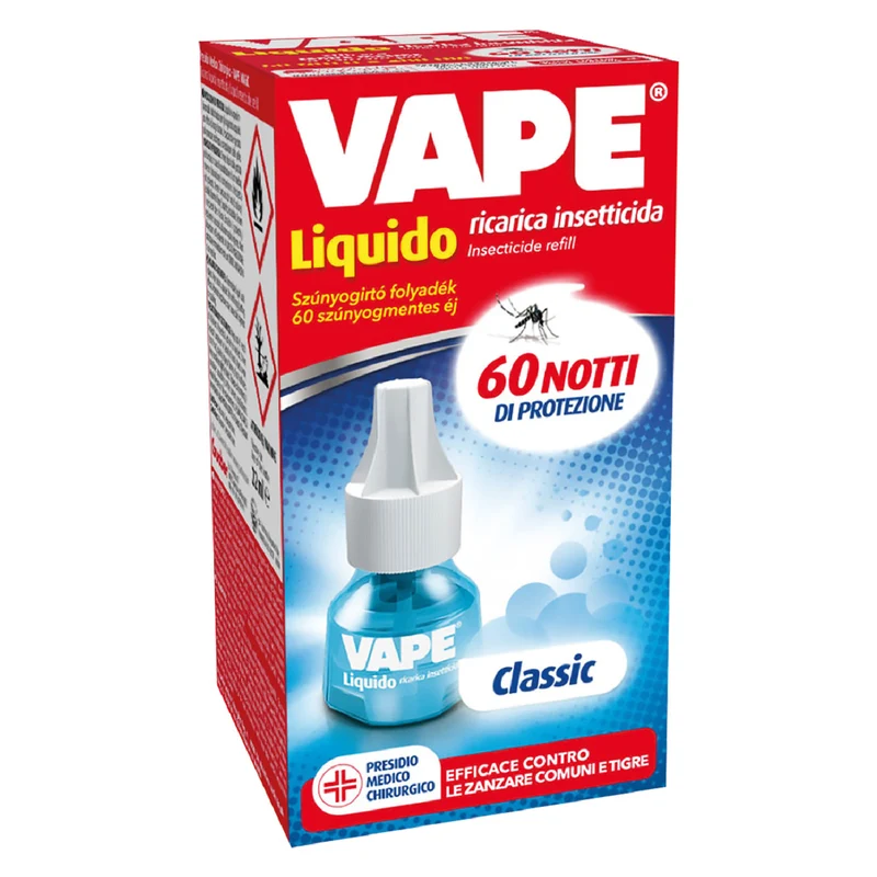 Antizanzare Liquido Ricarica 60 Notti - Classic Vape | Controllo Professionale Degli Infestanti