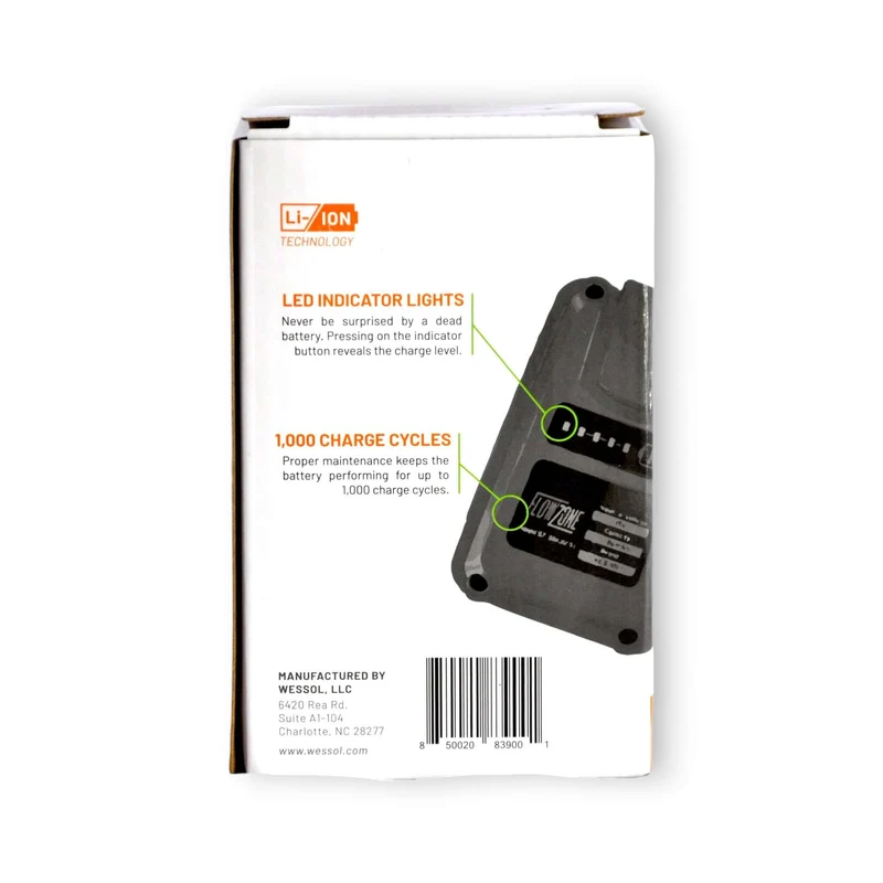 Batterie FlowZone 18V 2.6Ah | Rechargeable pour Pulvérisateur Storm 1G