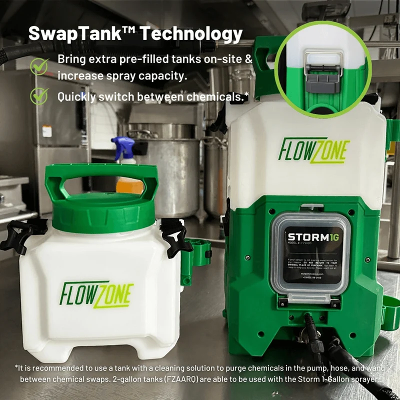 Pulvérisateur portatif FlowZone Storm 1G 3,78 L avec réservoir interchangeable