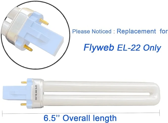 Ampoule Flyweb 9W 9" EL-22 | Remplacement pour Lampe Anti Insectes Volants