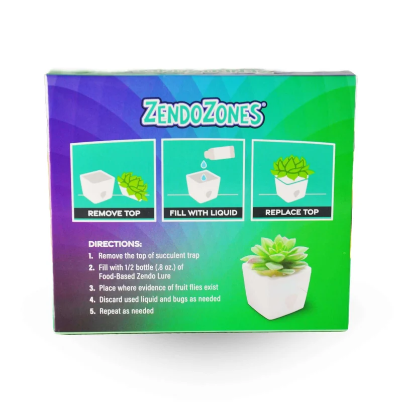 Zendozone Piège à Mouches à Fruits (1 piège + leurre 1,7 oz) 1818-TT