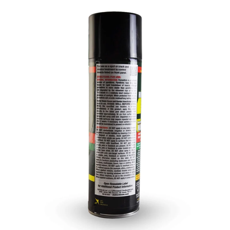 Doktor Doom Spray Anti-Insectes pour Maison et Jardin 515G Perméthrine 0.25
