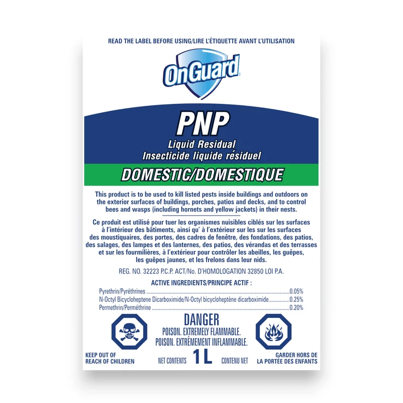 ONGUARD, PNP Insecticide avec pyréthrine et perméthrine liquide Domestique 1L