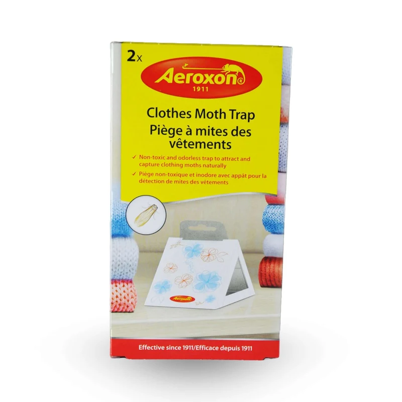 AEROXON Piège à Mites Vêtements & Garde-Robe | Non-Toxique (2 Pièges)