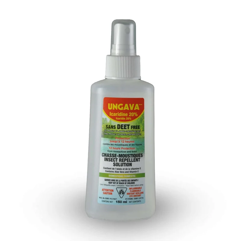 UNGAVA, Chasse-Moustique Icaridine 20% 150ml Sans Deet
