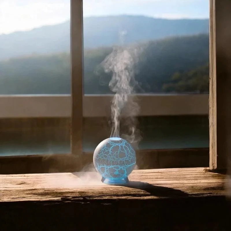 Diffuseur Volcan Huiles Essentielles Effet Flamme