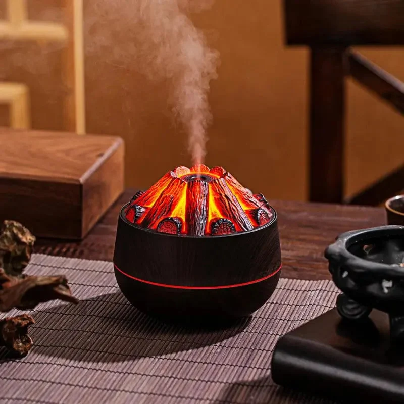 Diffuseur d’Huiles Essentielles Effet Flamme de Cheminée