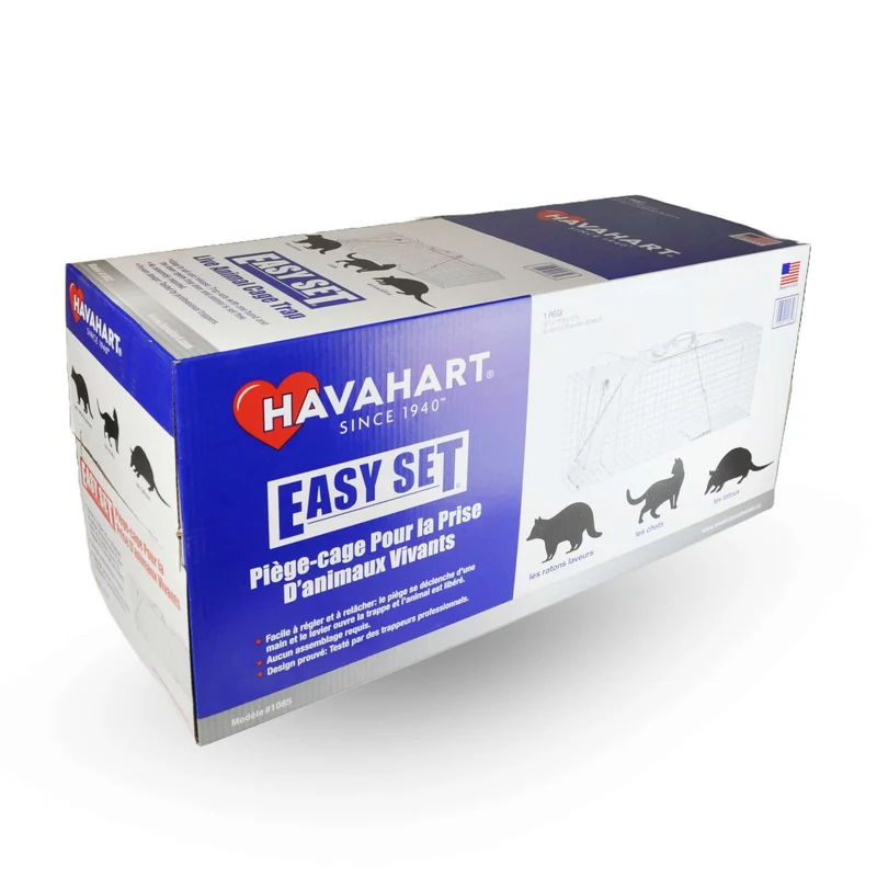 HAVAHART EASY SET, cage pour raton laveur et gros animaux sauvages 32''X10''X12''