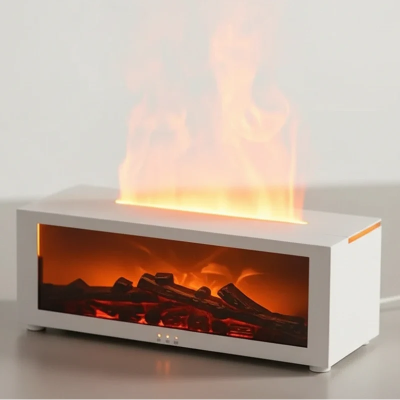 Diffuseur Flamme LED Huiles Essentielles | Feu de Cheminée